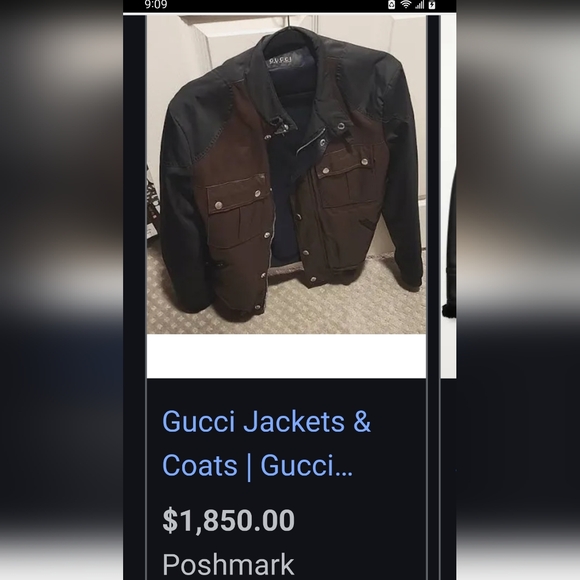 Authentic Brown and Black leather Gucci bomber jacket - Picture 11 of 11